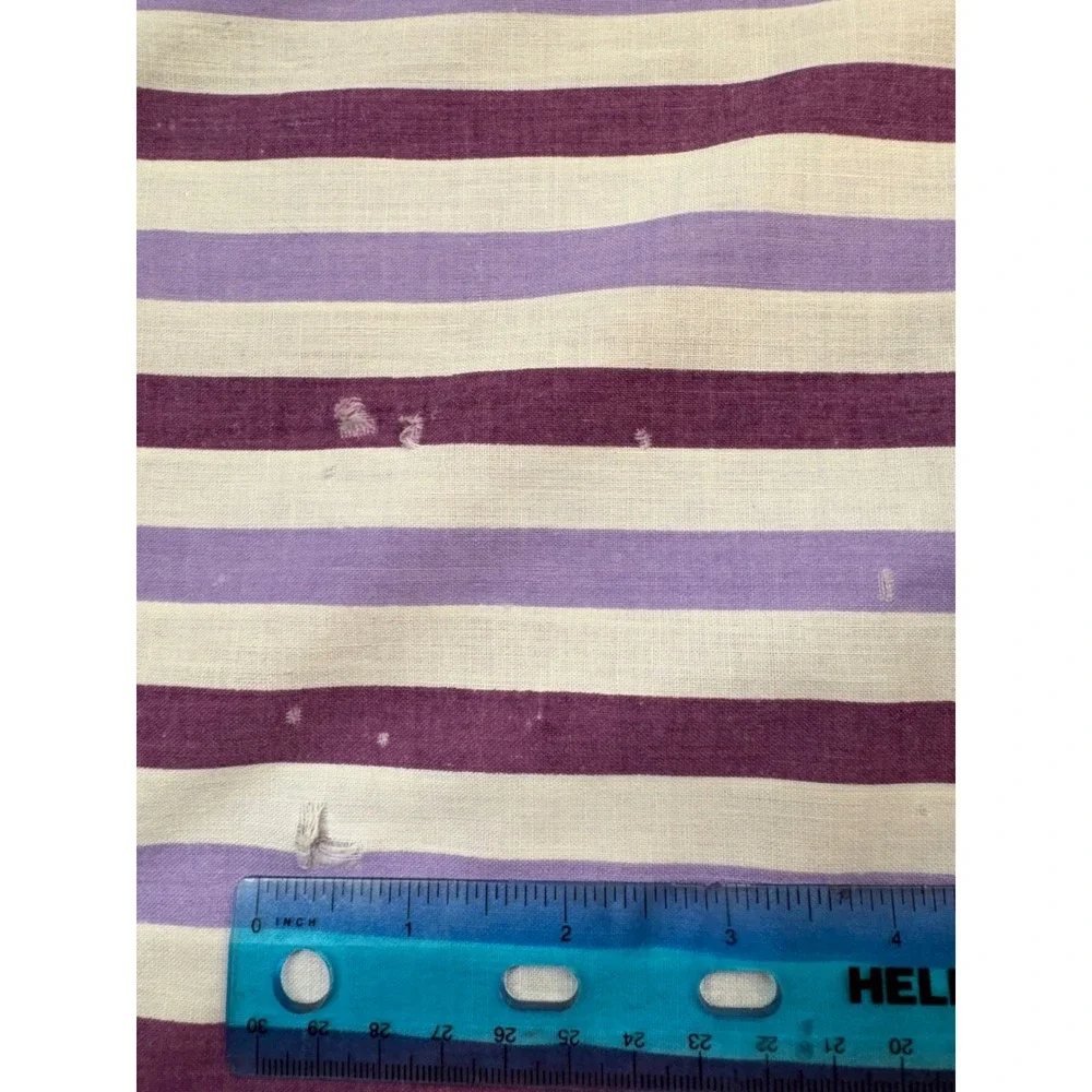 VTG Retro JCPenney Full Flat & Fitted Bed Sheets Purple striped USA 70's Double